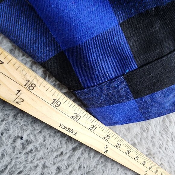 Design in Italy Shirt Mens 2XL Blue Plaid Flannel Long Sleeve Button Up *GUC* - Picture 7 of 9